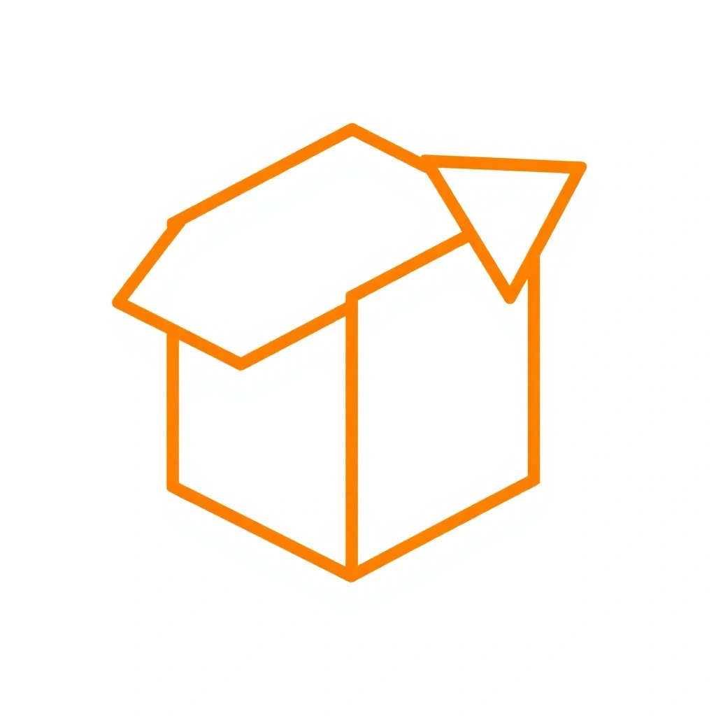 An arrow pointing to a box, symbolizing data portability.